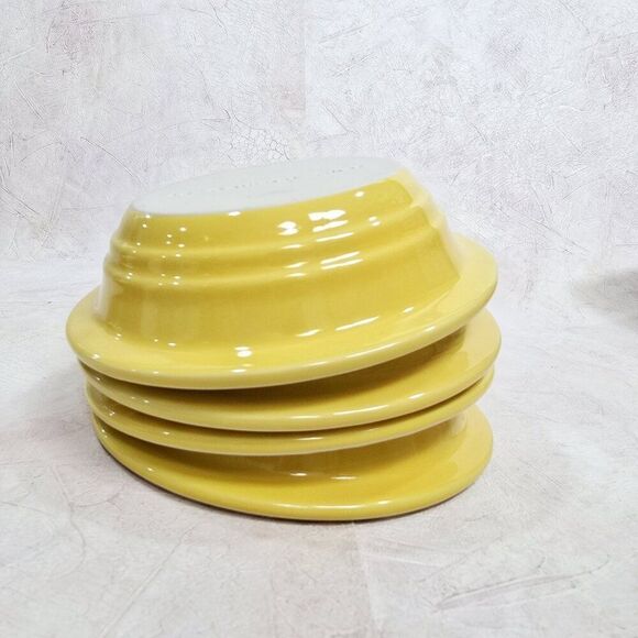 4 - Le Gourmet Chef Small 5.5" Pot Pie or Fruit Pie Baker Dish Bowls Yellow - Picture 5 of 8